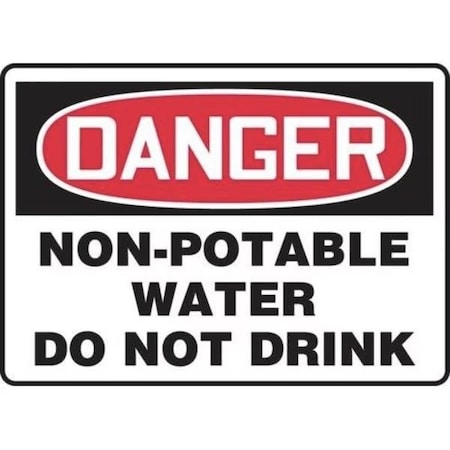 Accuform OSHA DANGER SAFETY SIGN NONPOTABLE FRMCAW124XV FRMCAW124XV